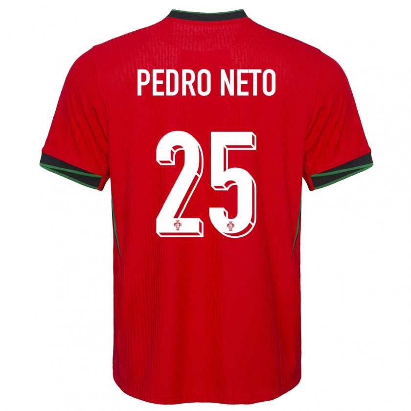 Kandiny Niño Camiseta Portugal Pedro Neto #25 Rojo 1ª Equipación 24-26 La Camisa Chile