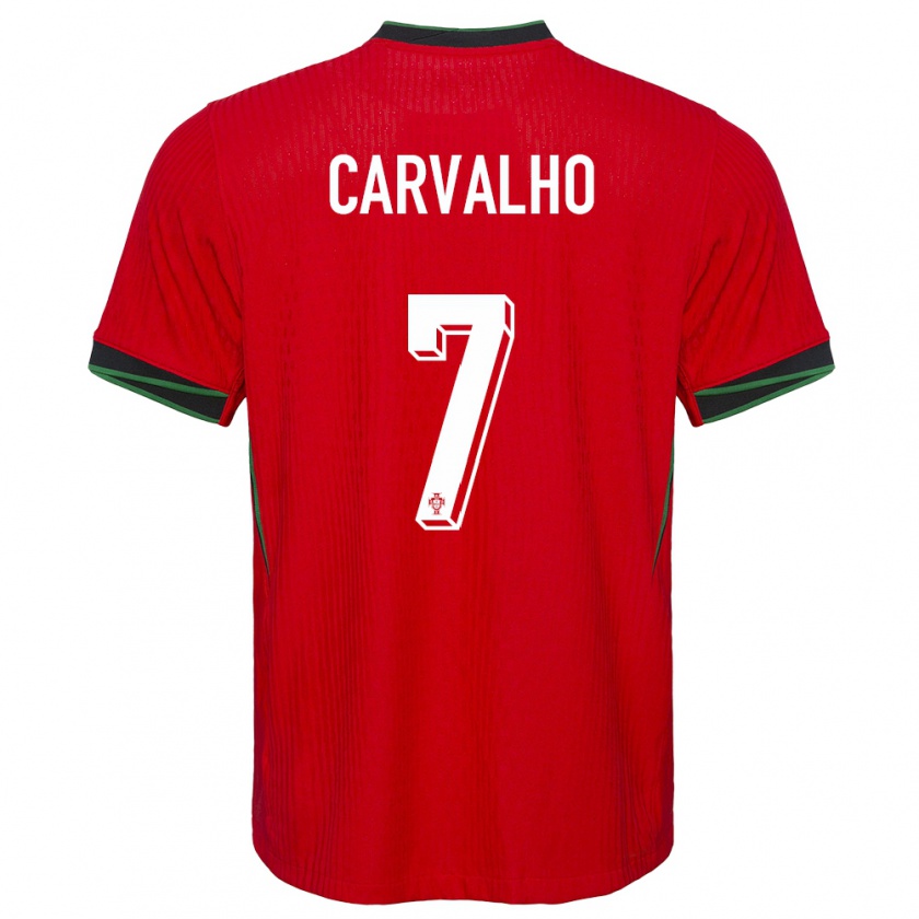 Kandiny Niño Camiseta Portugal Fabio Carvalho #7 Rojo 1ª Equipación 24-26 La Camisa Chile