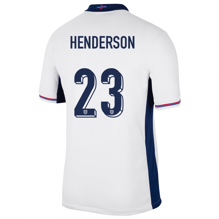 Kandiny Niño Camiseta Inglaterra Dean Henderson #23 Blanco 1ª Equipación 24-26 La Camisa Chile