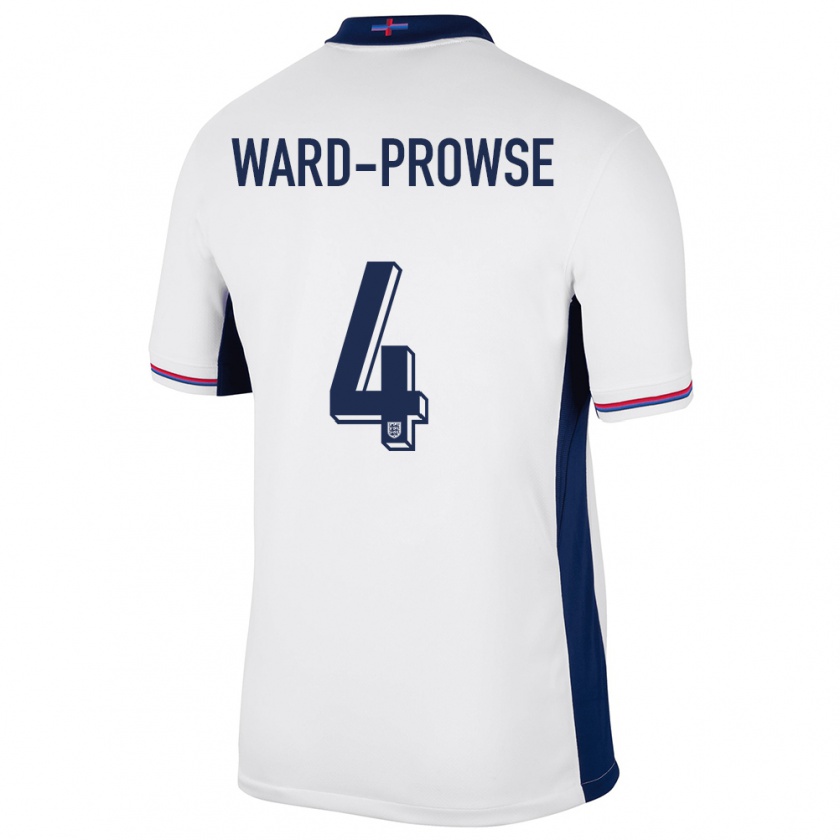 Kandiny Niño Camiseta Inglaterra James Ward-Prowse #4 Blanco 1ª Equipación 24-26 La Camisa Chile