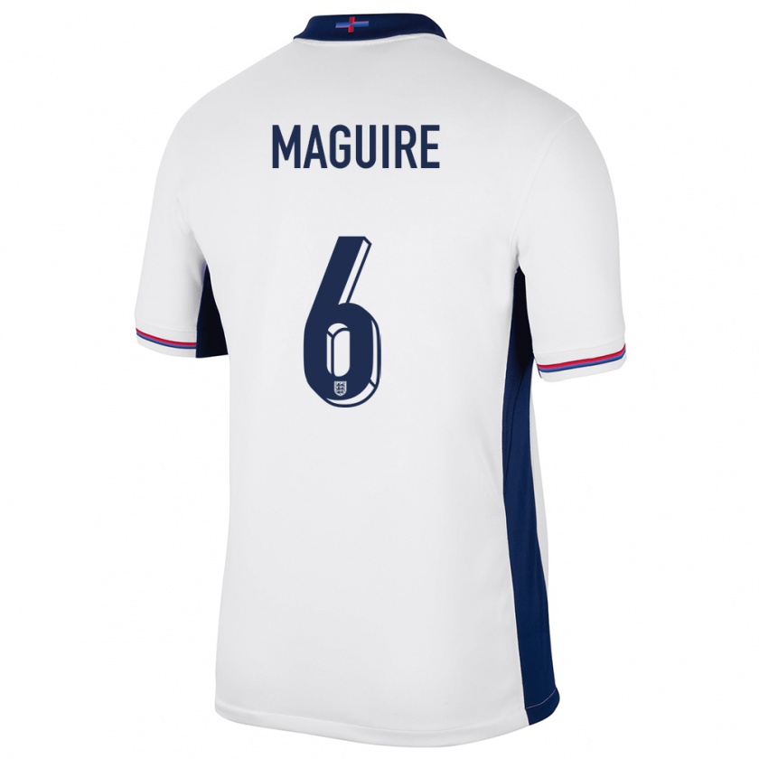 Kandiny Niño Camiseta Inglaterra Harry Maguire #6 Blanco 1ª Equipación 24-26 La Camisa Chile