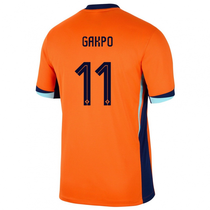 Kandiny Niño Camiseta Países Bajos Cody Gakpo #11 Naranja 1ª Equipación 24-26 La Camisa Chile