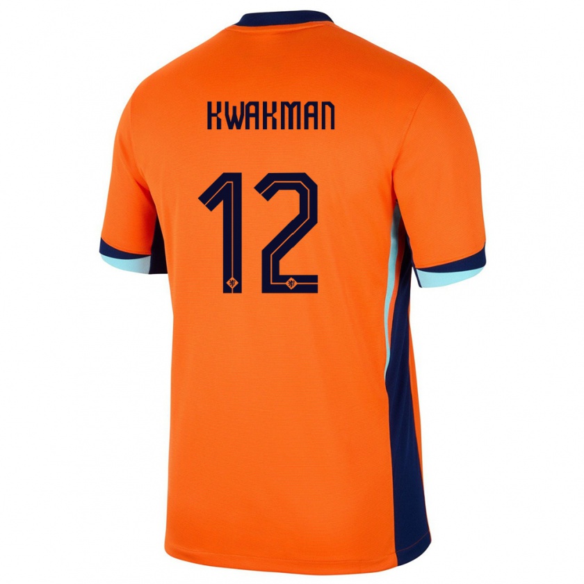 Kandiny Niño Camiseta Países Bajos Dave Kwakman #12 Naranja 1ª Equipación 24-26 La Camisa Chile