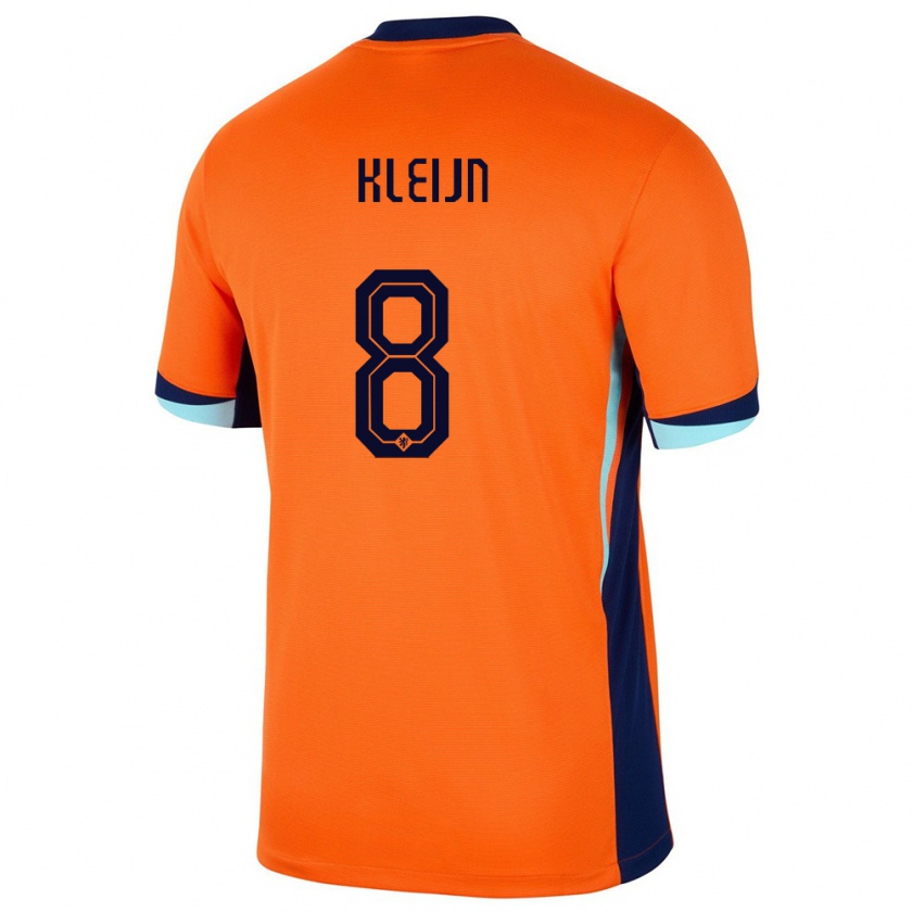 Kandiny Niño Camiseta Países Bajos Mike Kleijn #8 Naranja 1ª Equipación 24-26 La Camisa Chile