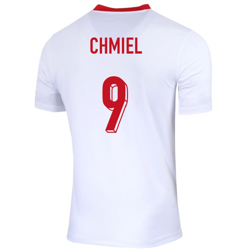 Kandiny Niño Camiseta Polonia George Chmiel #9 Blanco 1ª Equipación 24-26 La Camisa Chile