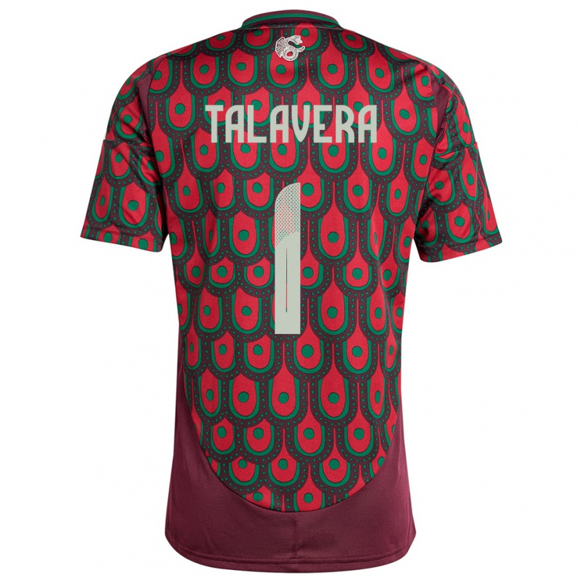 Kandiny Niño Camiseta México Alfredo Talavera #1 Granate 1ª Equipación 24-26 La Camisa Chile