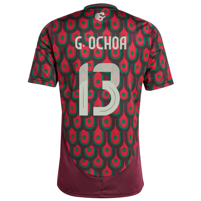 Kandiny Niño Camiseta México Guillermo Ochoa #13 Granate 1ª Equipación 24-26 La Camisa Chile