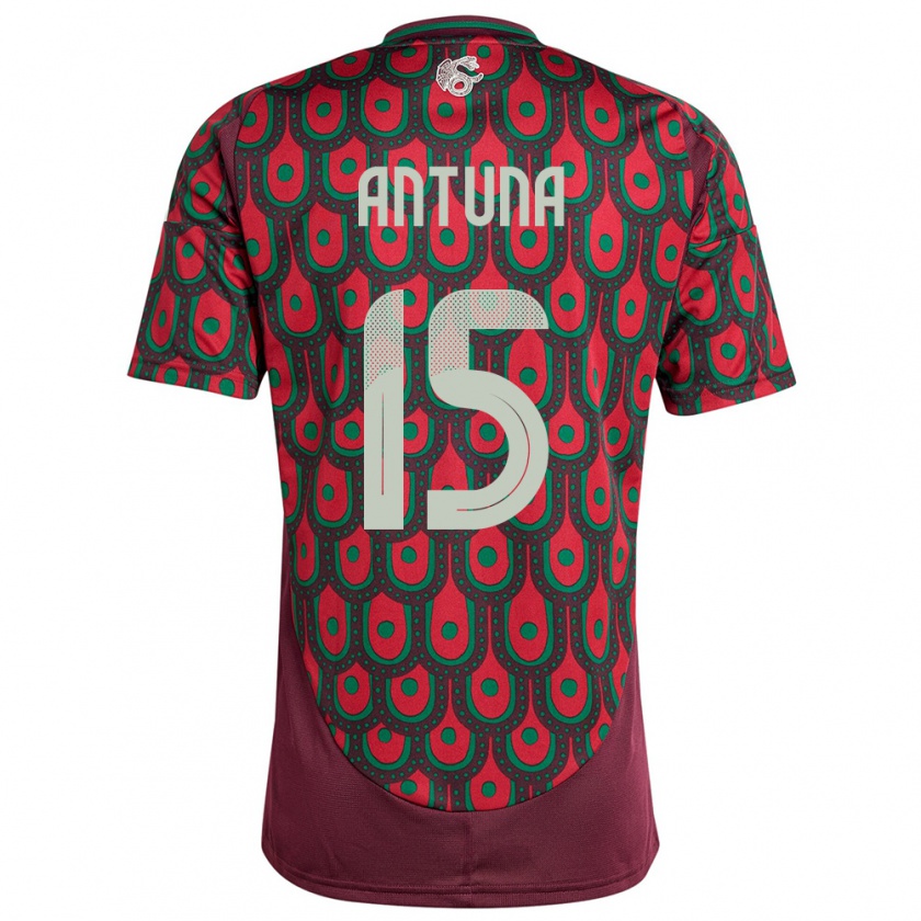 Kandiny Niño Camiseta México Uriel Antuna #15 Granate 1ª Equipación 24-26 La Camisa Chile