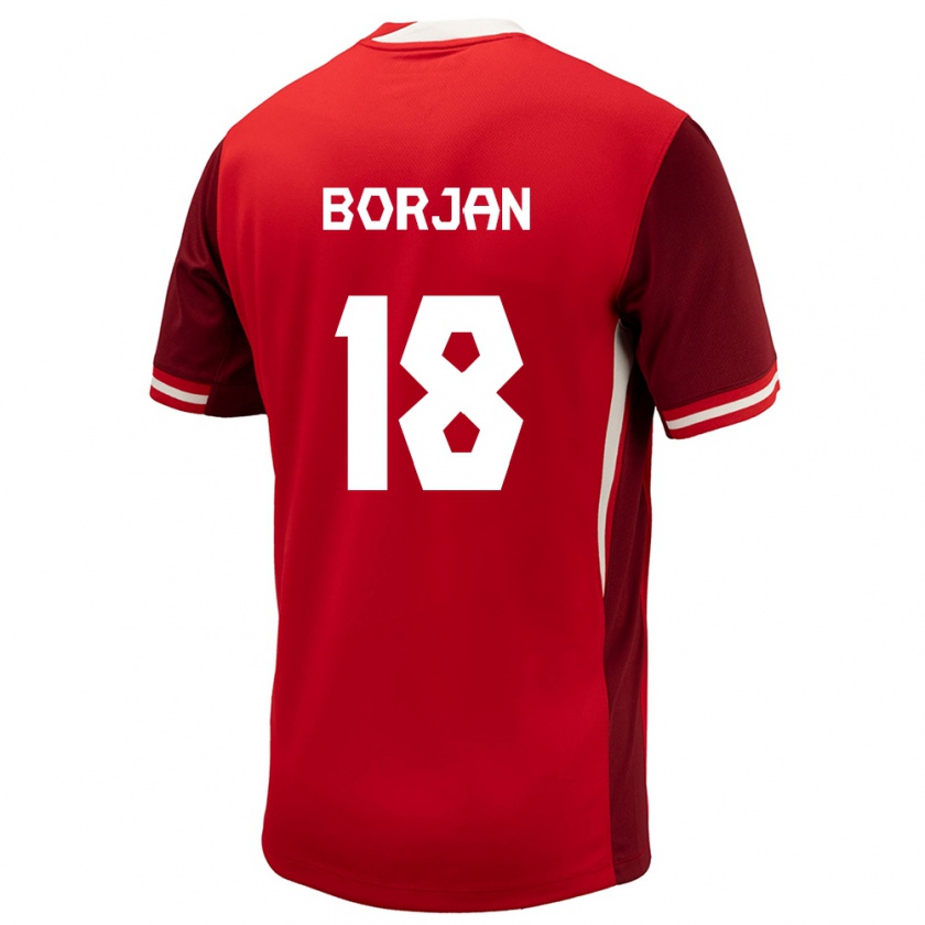 Kandiny Niño Camiseta Canadá Milan Borjan #18 Rojo 1ª Equipación 24-26 La Camisa Chile