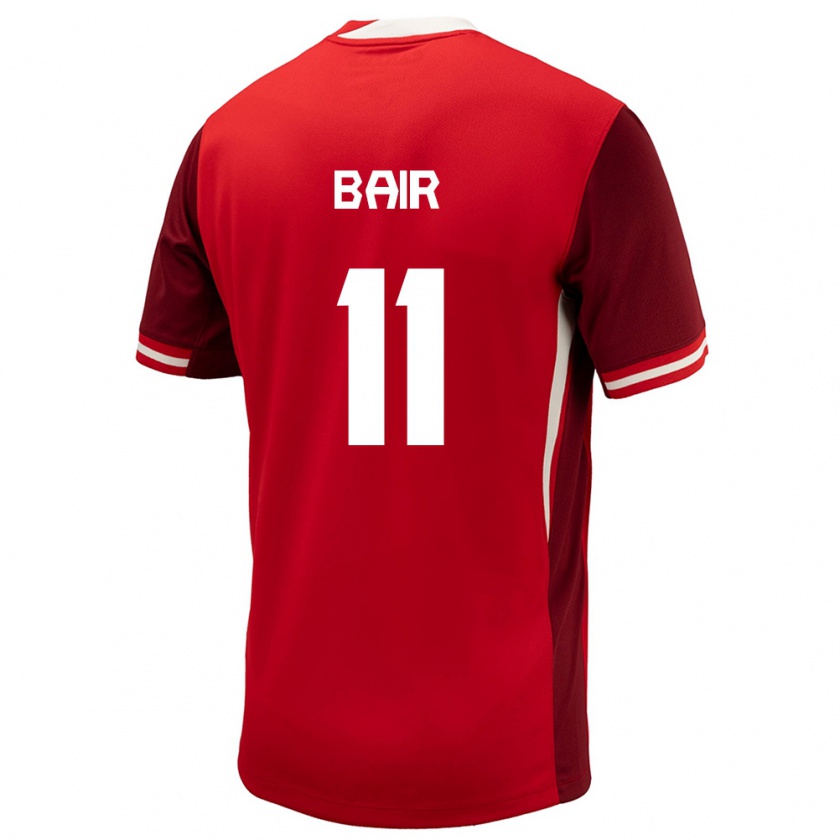 Kandiny Niño Camiseta Canadá Theo Bair #11 Rojo 1ª Equipación 24-26 La Camisa Chile