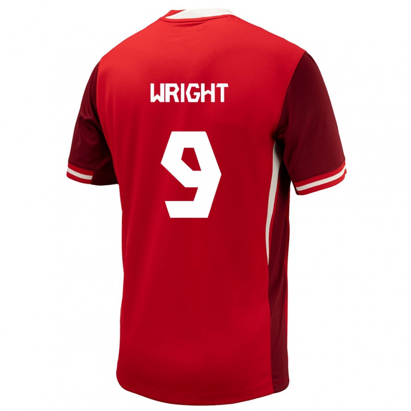 Kandiny Niño Camiseta Canadá Lowell Wright #9 Rojo 1ª Equipación 24-26 La Camisa Chile
