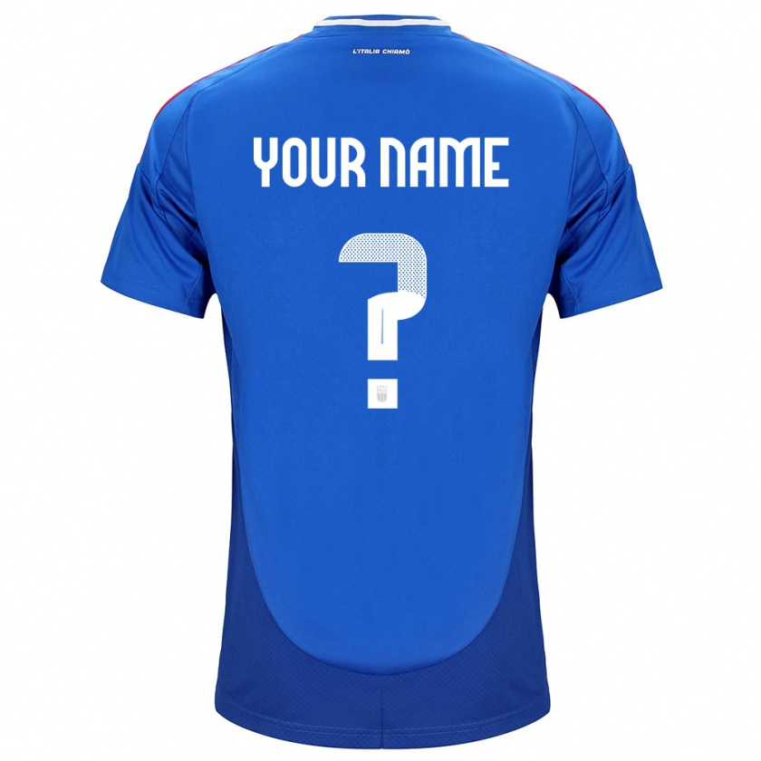 Kandiny Niño Camiseta Italia Su Nombre #0 Azul 1ª Equipación 24-26 La Camisa Chile