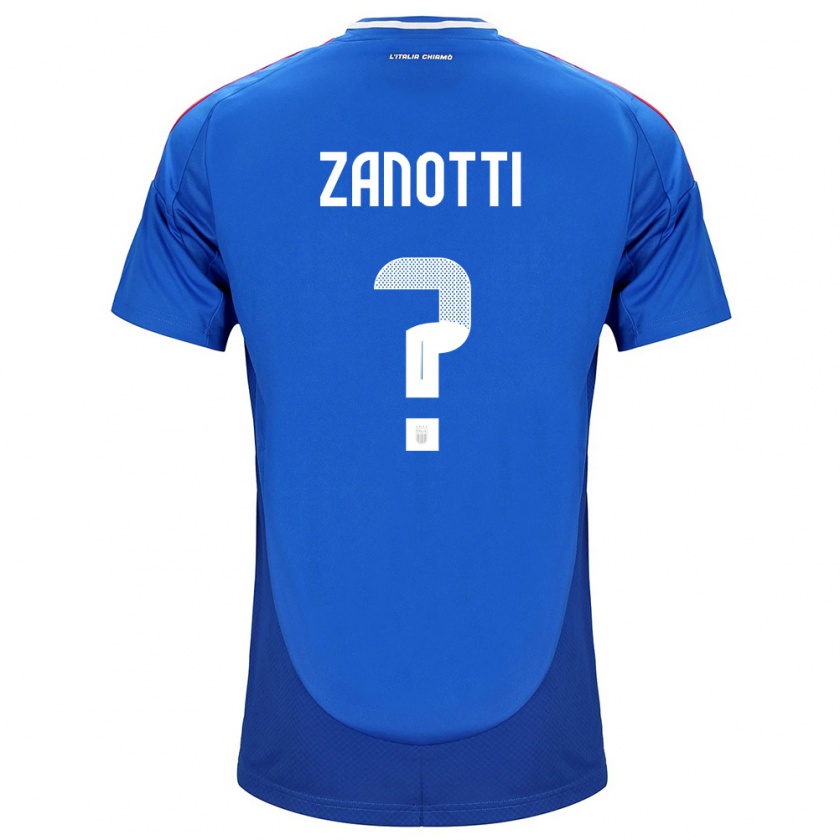 Kandiny Niño Camiseta Italia Mattia Zanotti #0 Azul 1ª Equipación 24-26 La Camisa Chile