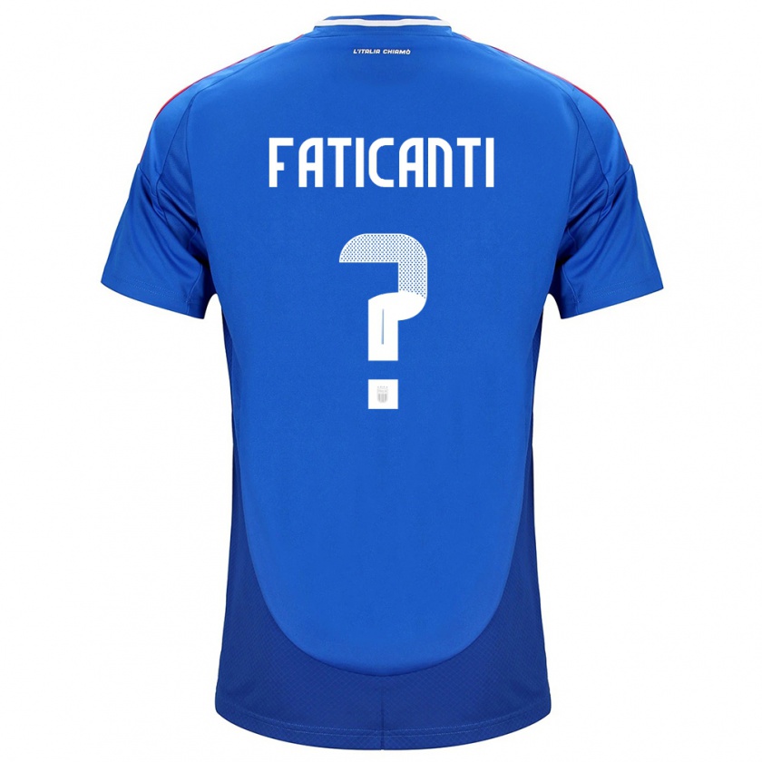 Kandiny Niño Camiseta Italia Giacomo Faticanti #0 Azul 1ª Equipación 24-26 La Camisa Chile