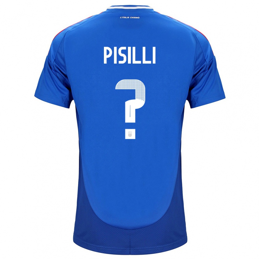 Kandiny Niño Camiseta Italia Niccolò Pisilli #0 Azul 1ª Equipación 24-26 La Camisa Chile
