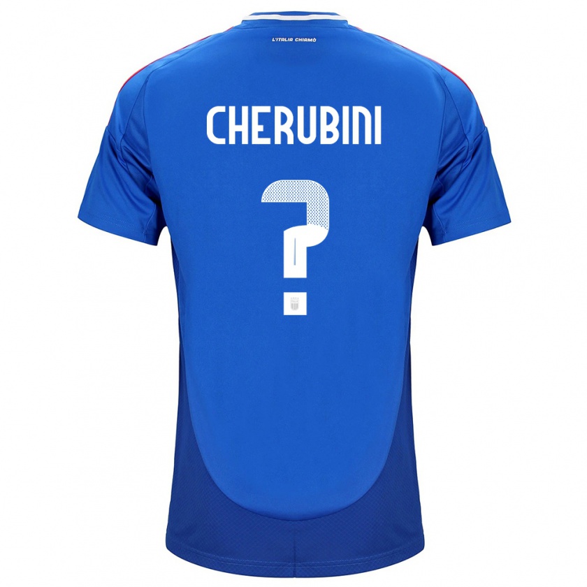 Kandiny Niño Camiseta Italia Luigi Cherubini #0 Azul 1ª Equipación 24-26 La Camisa Chile