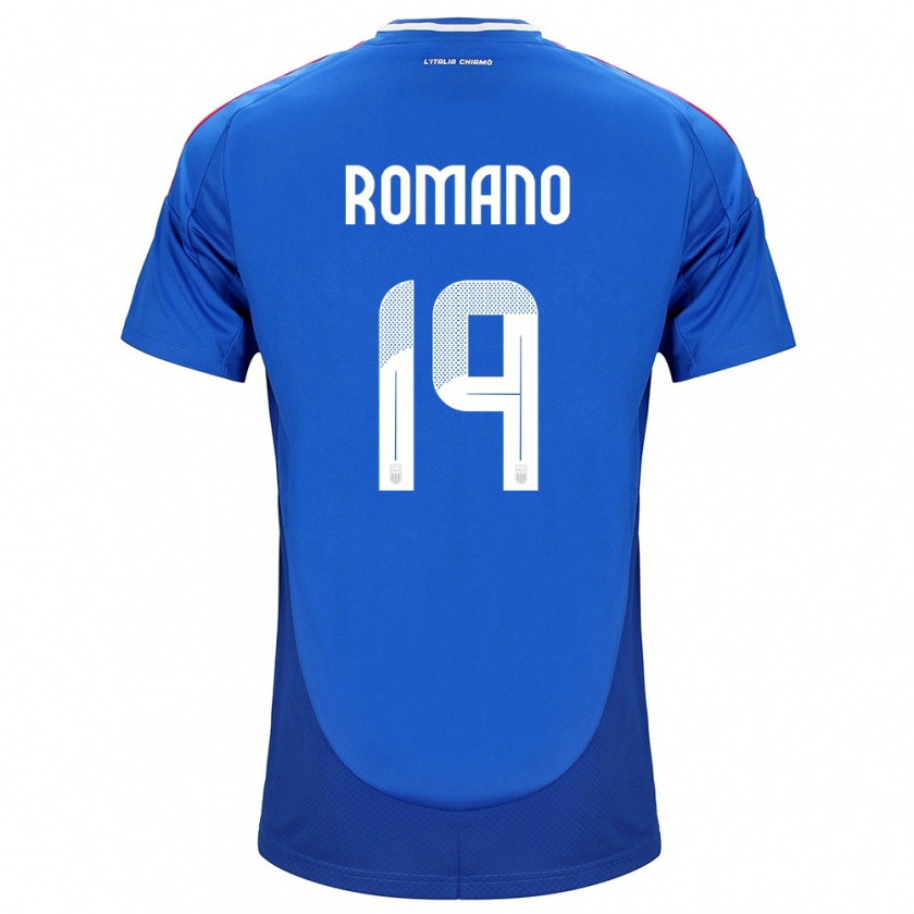 Kandiny Niño Camiseta Italia Marco Romano #19 Azul 1ª Equipación 24-26 La Camisa Chile