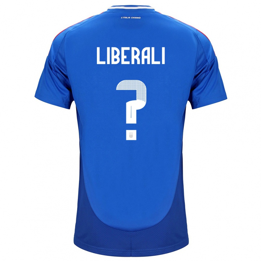 Kandiny Niño Camiseta Italia Mattia Liberali #0 Azul 1ª Equipación 24-26 La Camisa Chile
