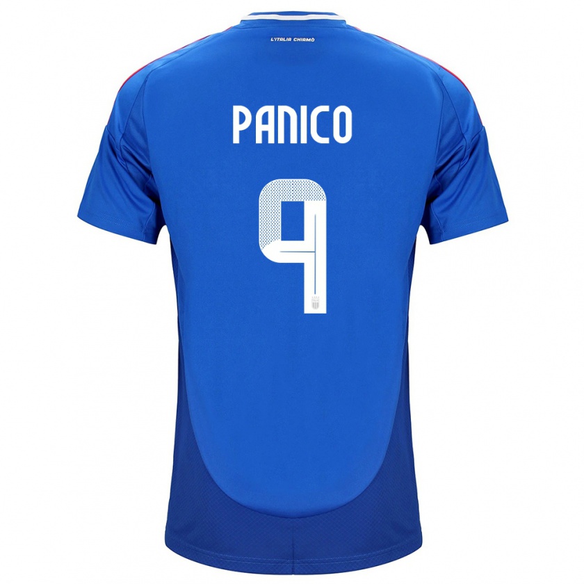 Kandiny Niño Camiseta Italia Patrizia Panico #9 Azul 1ª Equipación 24-26 La Camisa Chile