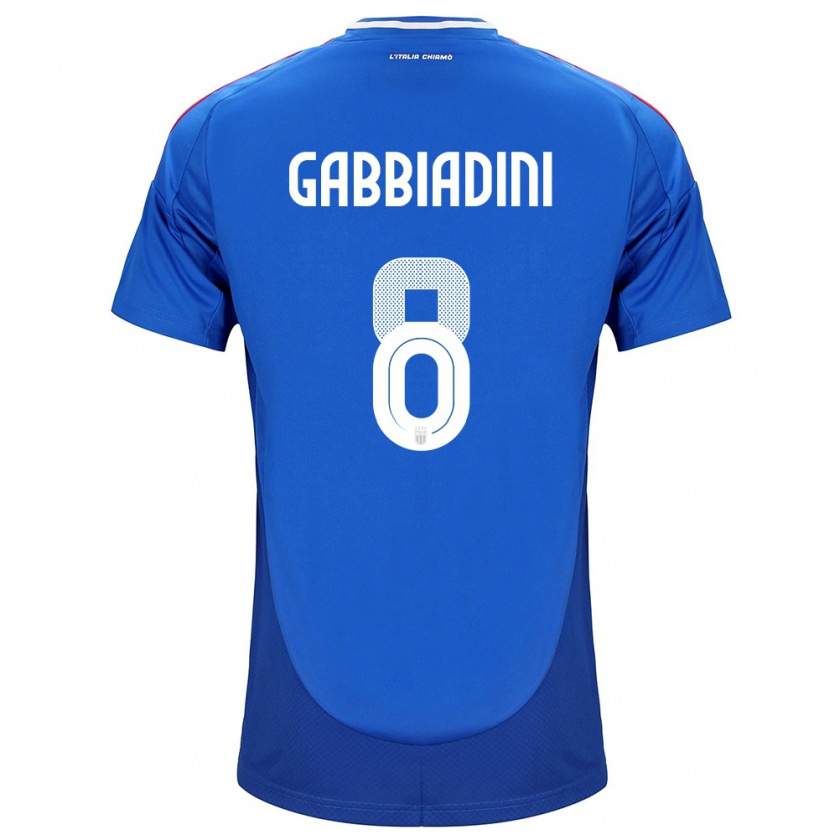 Kandiny Niño Camiseta Italia Melania Gabbiadini #8 Azul 1ª Equipación 24-26 La Camisa Chile