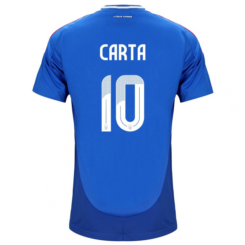 Kandiny Niño Camiseta Italia Antonella Carta #10 Azul 1ª Equipación 24-26 La Camisa Chile