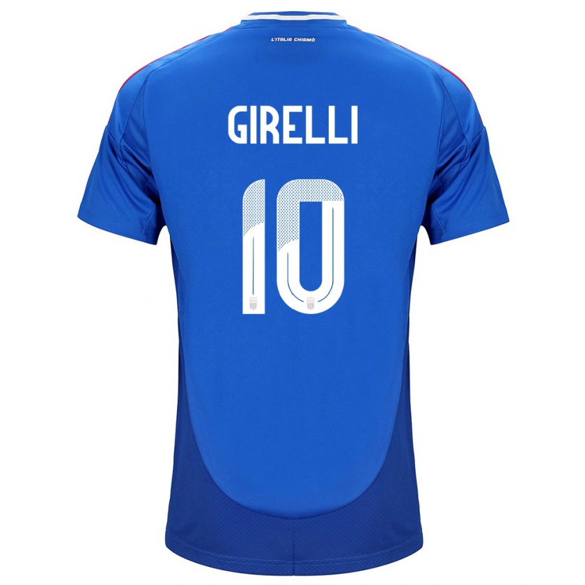 Kandiny Niño Camiseta Italia Cristiana Girelli #10 Azul 1ª Equipación 24-26 La Camisa Chile