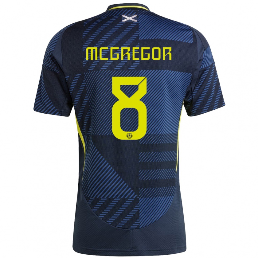 Kandiny Niño Camiseta Escocia Callum Mcgregor #8 Azul Oscuro 1ª Equipación 24-26 La Camisa Chile