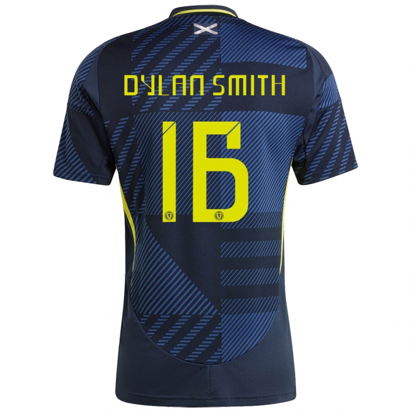 Kandiny Niño Camiseta Escocia Dylan Smith #16 Azul Oscuro 1ª Equipación 24-26 La Camisa Chile