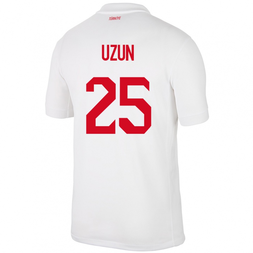 Kandiny Niño Camiseta Turquía Can Uzun #25 Blanco 1ª Equipación 24-26 La Camisa Chile