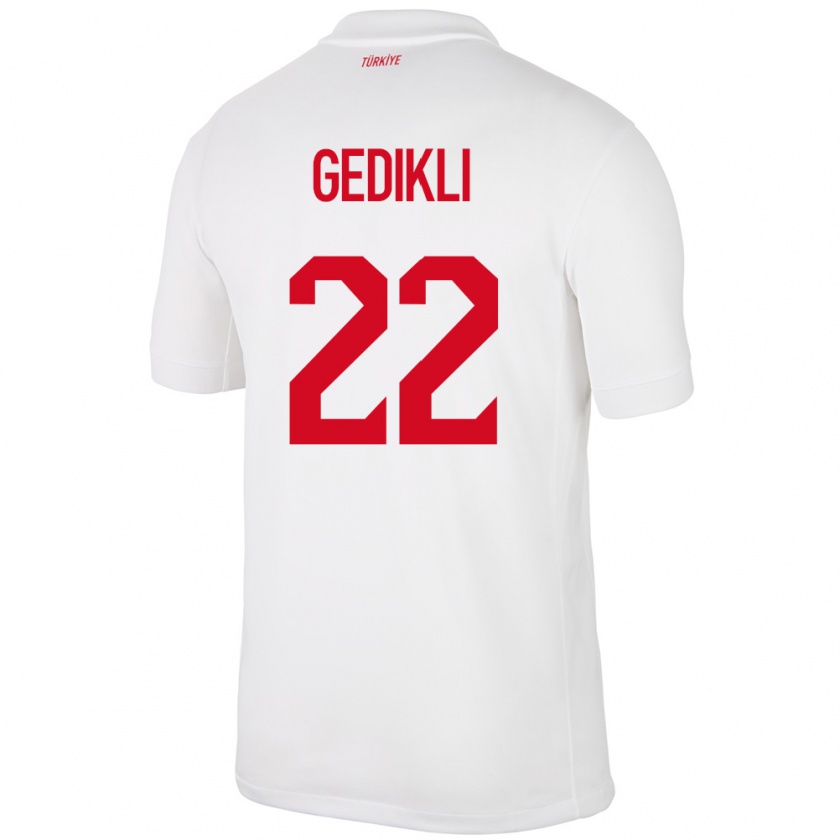 Kandiny Niño Camiseta Turquía Berkant Gedikli #22 Blanco 1ª Equipación 24-26 La Camisa Chile