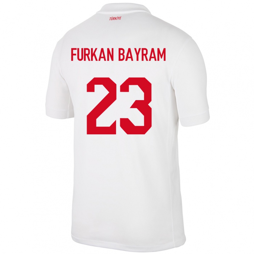 Kandiny Niño Camiseta Turquía Mert Furkan Bayram #23 Blanco 1ª Equipación 24-26 La Camisa Chile