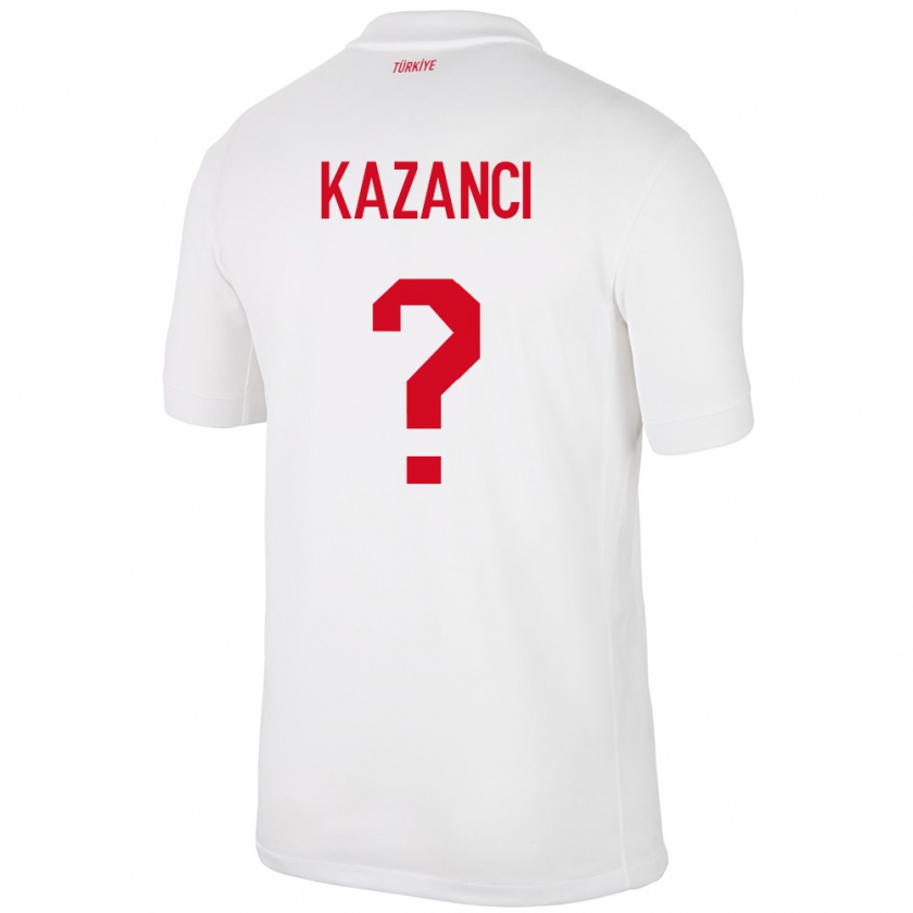 Kandiny Niño Camiseta Turquía Şant Kazancı #0 Blanco 1ª Equipación 24-26 La Camisa Chile