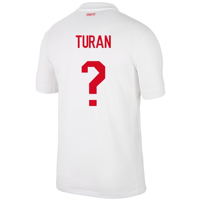 Kandiny Niño Camiseta Turquía Hasan Turan #0 Blanco 1ª Equipación 24-26 La Camisa Chile