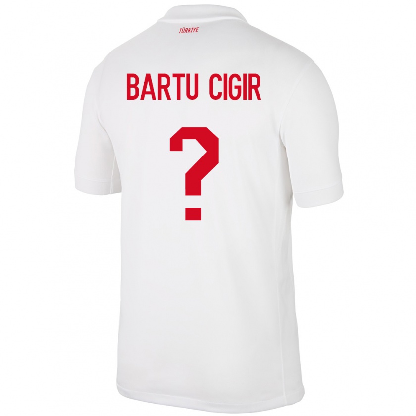 Kandiny Niño Camiseta Turquía Can Bartu Çığır #0 Blanco 1ª Equipación 24-26 La Camisa Chile