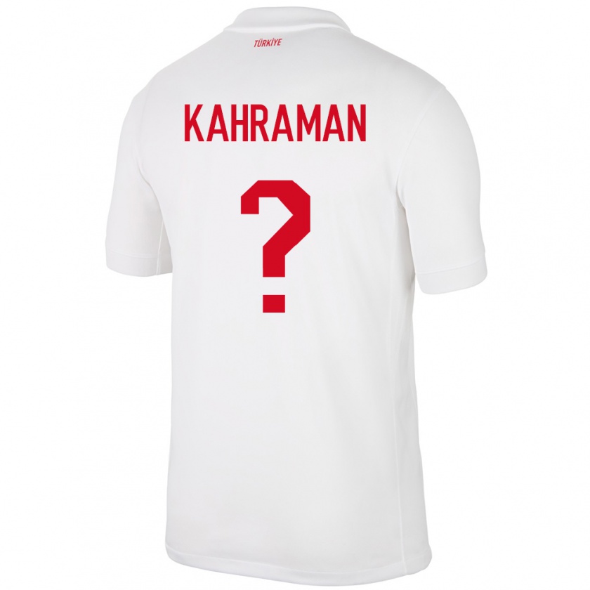 Kandiny Niño Camiseta Turquía Osman Kahraman #0 Blanco 1ª Equipación 24-26 La Camisa Chile