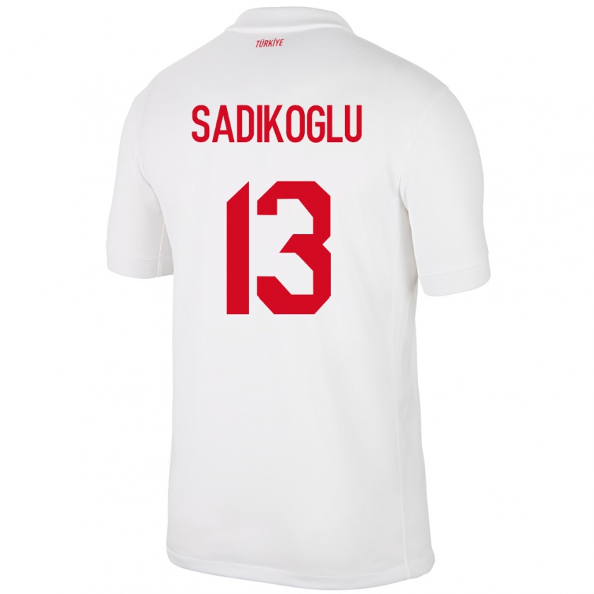 Kandiny Niño Camiseta Turquía Birgül Sadıkoğlu #13 Blanco 1ª Equipación 24-26 La Camisa Chile