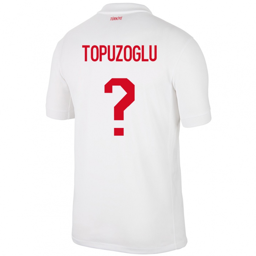 Kandiny Niño Camiseta Turquía Berna Topuzoğlu #0 Blanco 1ª Equipación 24-26 La Camisa Chile