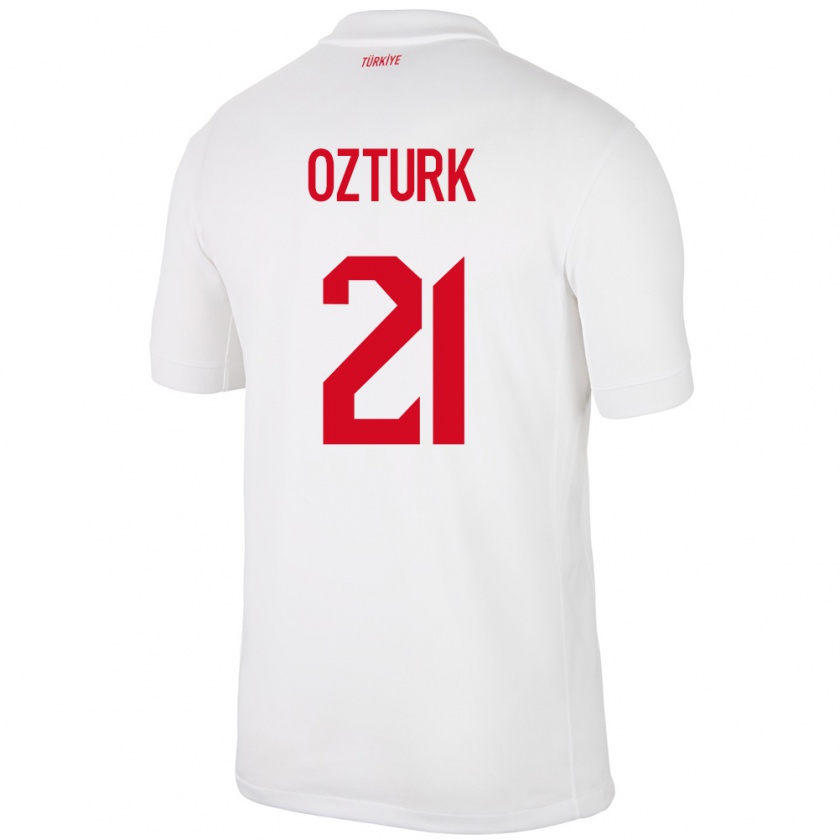 Kandiny Niño Camiseta Turquía Melike Öztürk #21 Blanco 1ª Equipación 24-26 La Camisa Chile