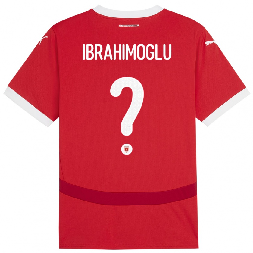 Kandiny Niño Camiseta Austria Mücahit Ibrahimoglu #0 Rojo 1ª Equipación 24-26 La Camisa Chile