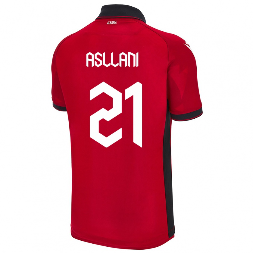 Kandiny Niño Camiseta Albania Kristjan Asllani #21 Rojo 1ª Equipación 24-26 La Camisa Chile