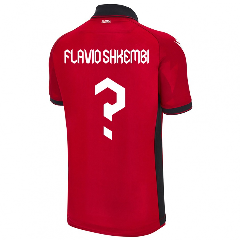 Kandiny Niño Camiseta Albania Flavio Shkembi #0 Rojo 1ª Equipación 24-26 La Camisa Chile