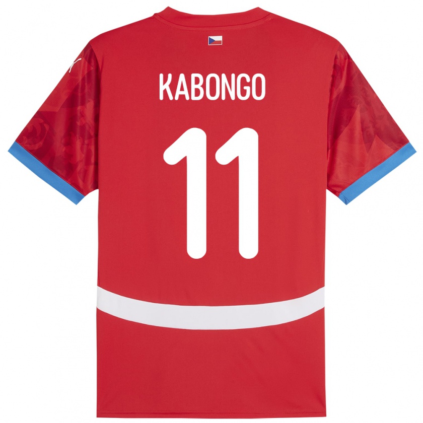 Kandiny Niño Camiseta Chequia Christophe Kabongo #11 Rojo 1ª Equipación 24-26 La Camisa Chile