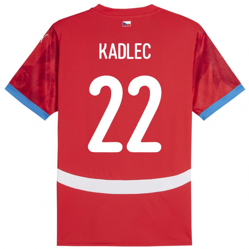 Kandiny Niño Camiseta Chequia Adam Kadlec #22 Rojo 1ª Equipación 24-26 La Camisa Chile