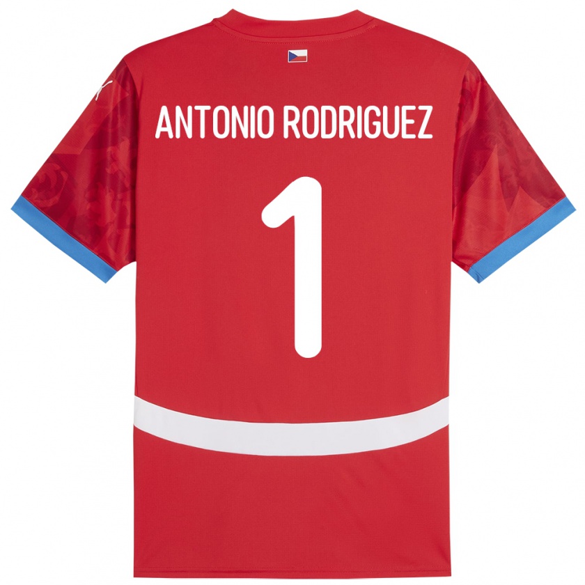 Kandiny Niño Camiseta Chequia Pedro Antonio Rodriguez #1 Rojo 1ª Equipación 24-26 La Camisa Chile