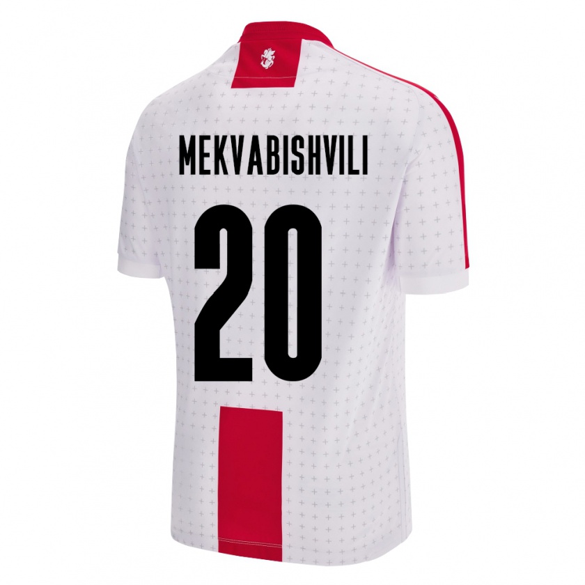 Kandiny Niño Camiseta Georgia Anzor Mekvabishvili #20 Blanco 1ª Equipación 24-26 La Camisa Chile