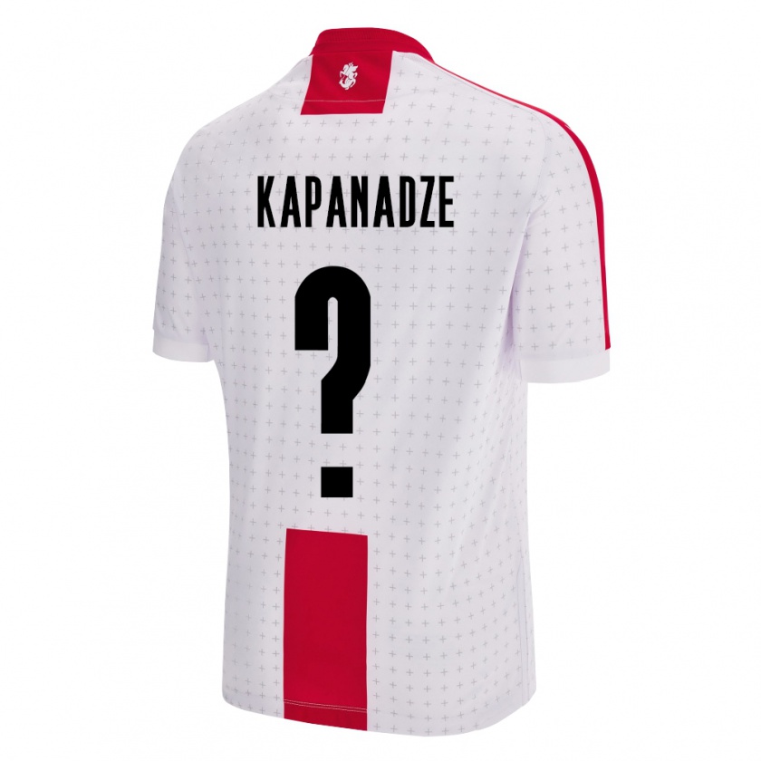 Kandiny Niño Camiseta Georgia Avto Kapanadze #0 Blanco 1ª Equipación 24-26 La Camisa Chile