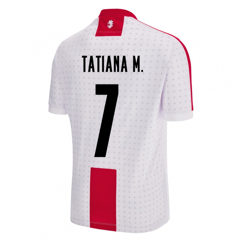 Kandiny Niño Camiseta Georgia Tatiana Matveeva #7 Blanco 1ª Equipación 24-26 La Camisa Chile