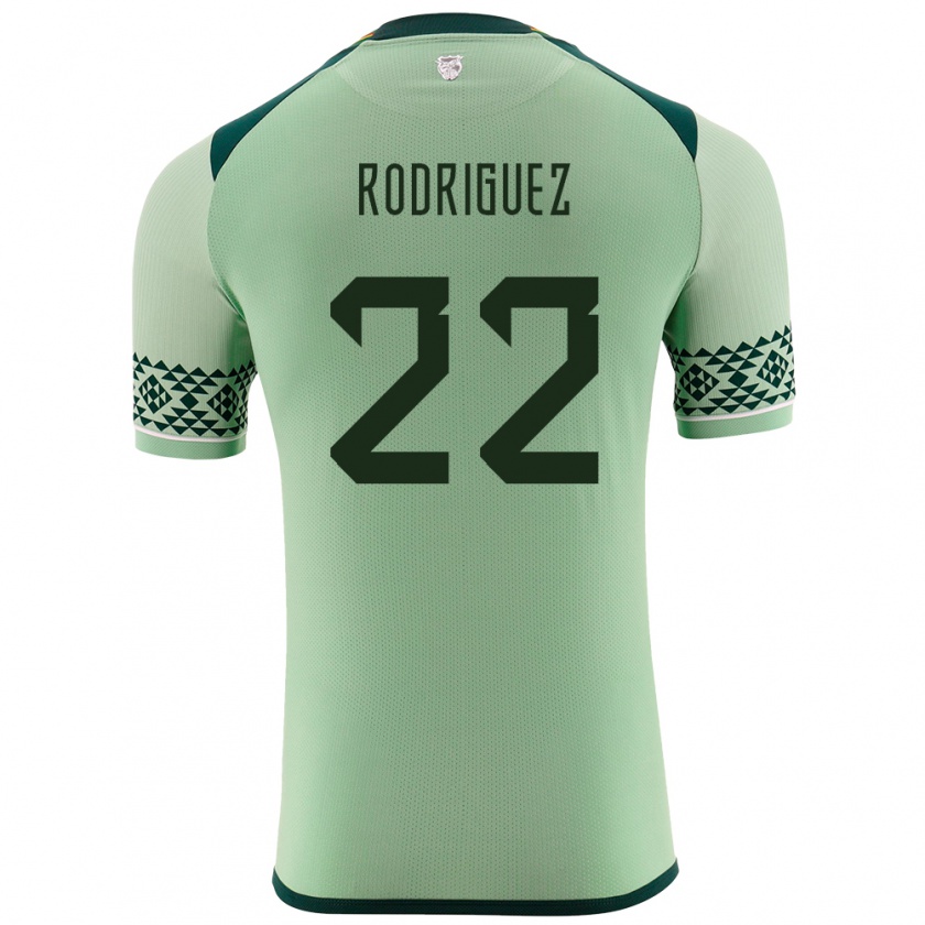 Kandiny Niño Camiseta Bolivia Carlitos Rodriguez #22 Verde Claro 1ª Equipación 24-26 La Camisa Chile