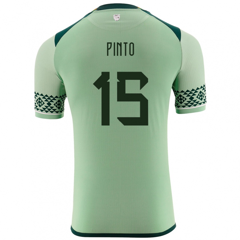 Kandiny Niño Camiseta Bolivia Ariel Pinto #15 Verde Claro 1ª Equipación 24-26 La Camisa Chile