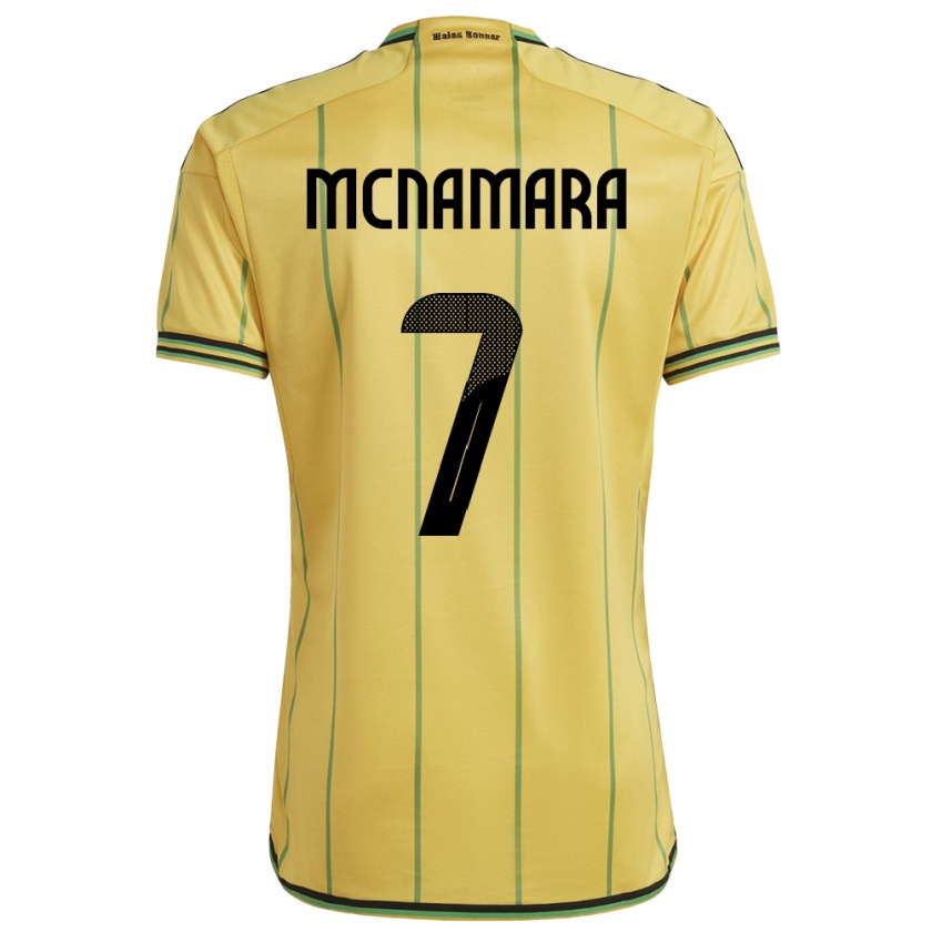 Kandiny Niño Camiseta Jamaica Peyton Mcnamara #7 Amarillo 1ª Equipación 24-26 La Camisa Chile